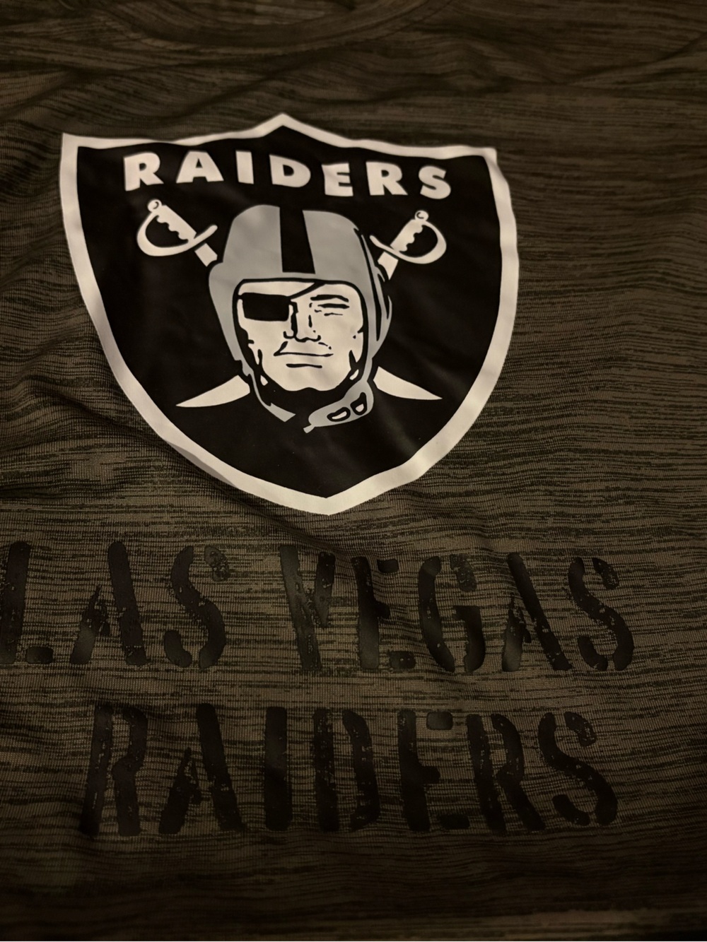 Nike Las Vegas Raiders Black and Gray Short Sleeve Tee